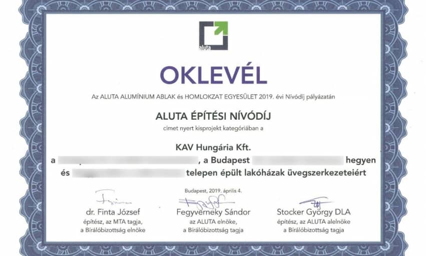 Három KAV-épület is ALUTA Nívódíjat kapott - 7